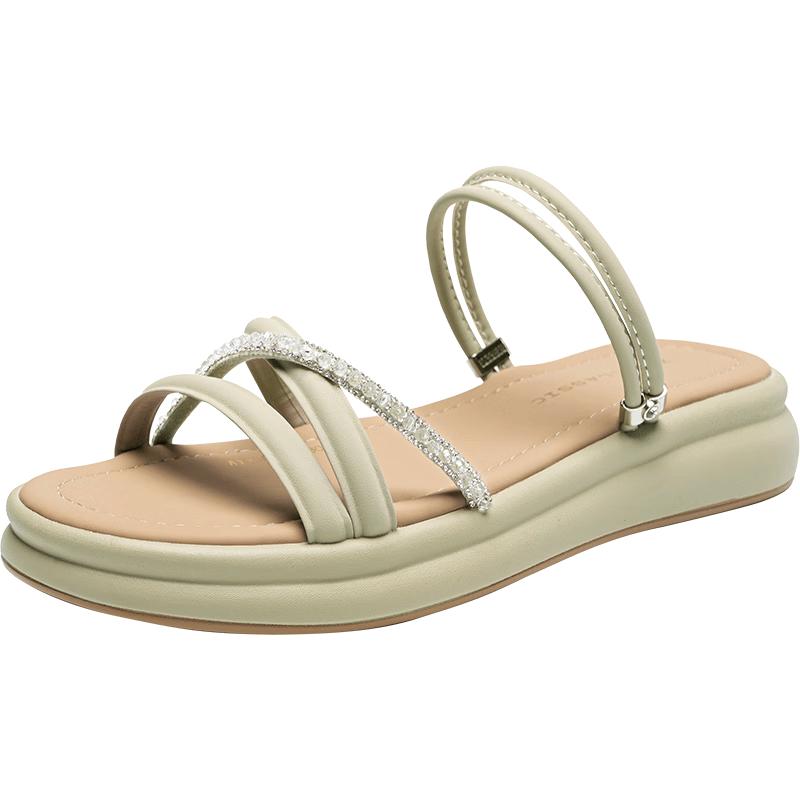 ZHR Women s Lightweight Platform Sandals 37