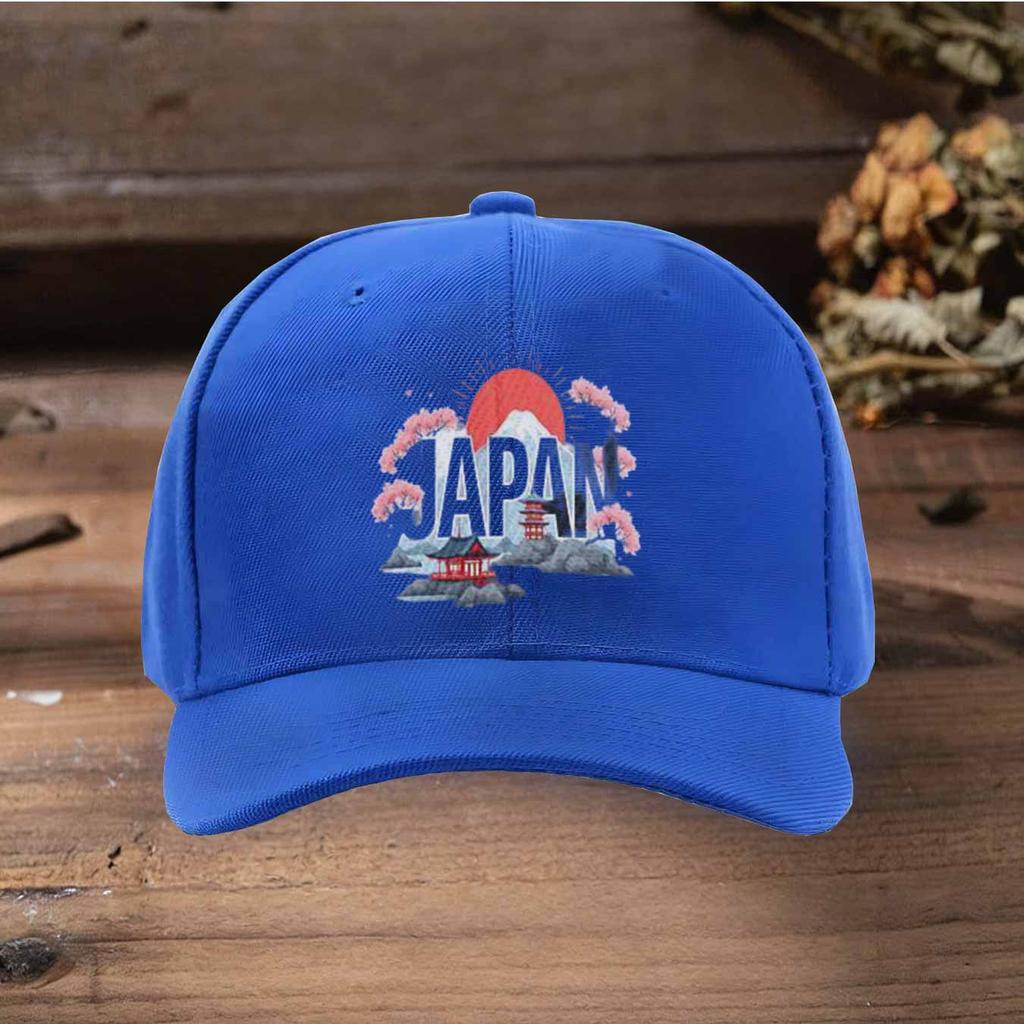 Japan Mount Fuji Cherry Blossom Temple Baseball Cap Adjustable Lightweight Breathable Sun Hat For Travel Outdoor Beach Casual