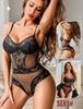 Avidlove Women Sexy Lingerie Sheer Lace Bodysuit V Neck Teddy Lingerie One Piece Mini Babydoll