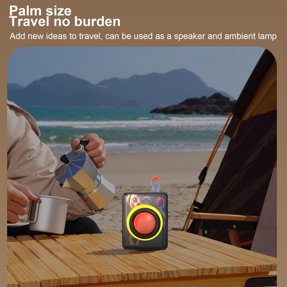 Portable Bluetooth Speaker 5W, RGB Lights, Waterproof, 1200mAh
