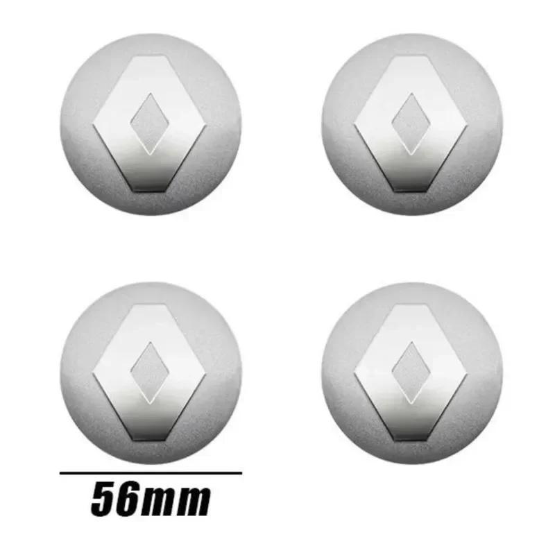 Hub Caps For Renault Megane 2 3 4 Twingo Clio Talisman Captur Kwid Scenic GT 4Pcs 56mm Car Wheel Center Hub Cap Stickers Accesso