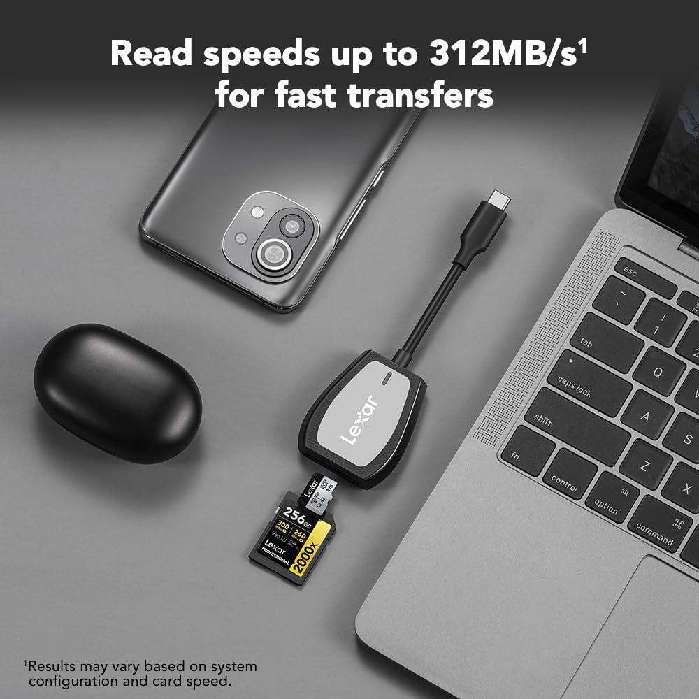 Lexar Card Reader Original Micro USB 3.2 Type C To SD Micro SD TF Adapter Accessories OTG Cardreader Smart Memory SD Card Reader Dual-Slot Reader