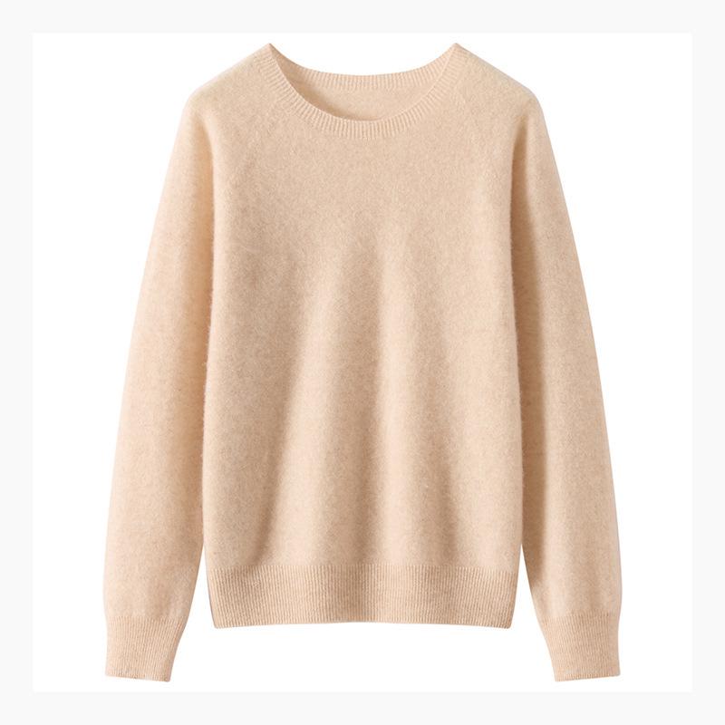 Autumn Winter Cashmere Knit Base Layer: Soft, Comfortable, Versatile Solid Color Pullover