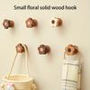 4/8 Sets Massivholz 4 Stile Floral High End Kreative Kleiderhaken, Stanzfrei Nordisch High End Massivholz Mantel- und Huthaken, Geeignet für Zuhause