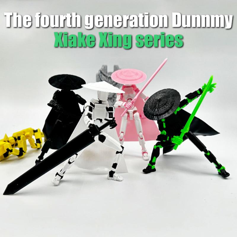 1 Sett 3D-printet Multi-leddet Bevegelig Lucky Monteringsleker 13 Actionfigur T13 Actionfigur Foreldre-Barn Spill Barnas Gaver