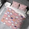 M-Miffy Cartoon Duvet Cover Set Home Style Bedding Soft Laundry Cotton Bed 3 Piece Set Student Dormitory Gift