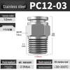 Stainless Steel Pneumatic Air Hose Quick Connect Elbow PC4-01/PL6/8/10/12 Connector