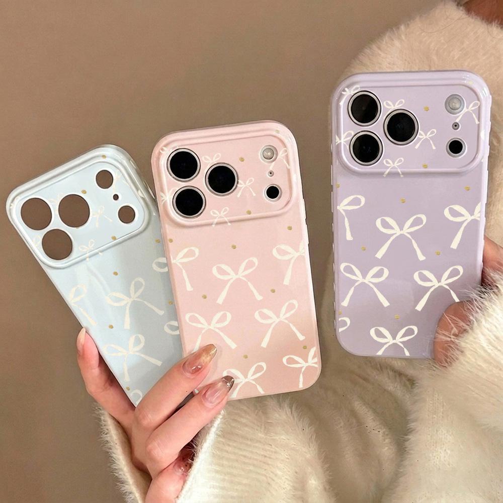 Cute Bowknot Phone Case For Samsung Galaxy A56 5G A16 A37 A17 A07 A36 A55 A54 A15 A05 A06 A26 Soft Shockproof Back Cover Fundas