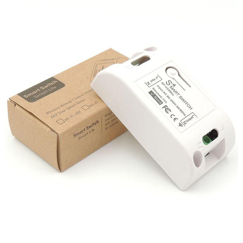 220V Wireless Single-Channel Remote Light Switch, Smart On-Off Panel, 433MHz, No Wiring Needed