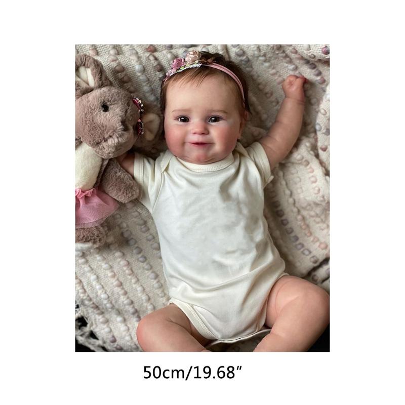 20'' Baby Toddler for Doll Lifelike Reborn Toy Birthday Gift Real & Super Soft for Touch Heavy Weight for W/ Smile Face