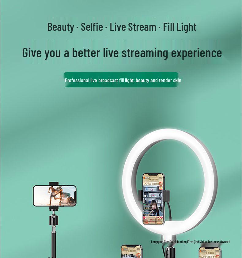 Multifunctional Selfie Stick & Tripod with Beauty Fill Light