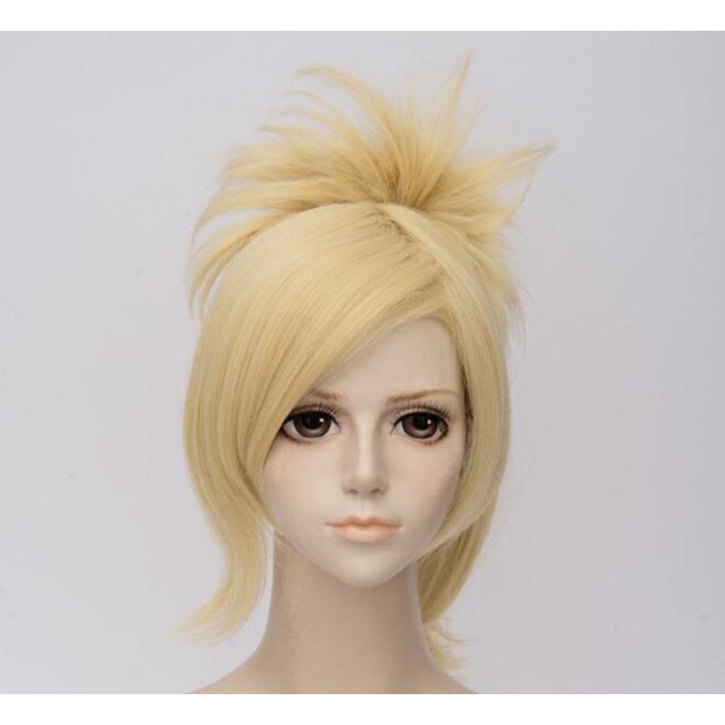 70cm  Anime Dr.Stone Cosplay Kohaku Golden Ponytail Wig Heat Resistance Fiber Women's Synthetic Hair Costume Wigs