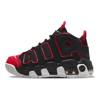 Air More Uptempo PS Red Toe Kids Sneakers Black University-Red White FB1343-001