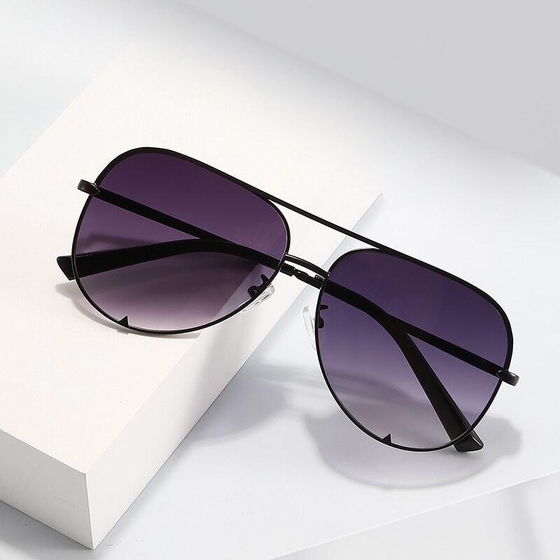 European American Retro Double Beam Toad Mirror Metal Sunglasses For Men Women Unisex Fashion Eyewear