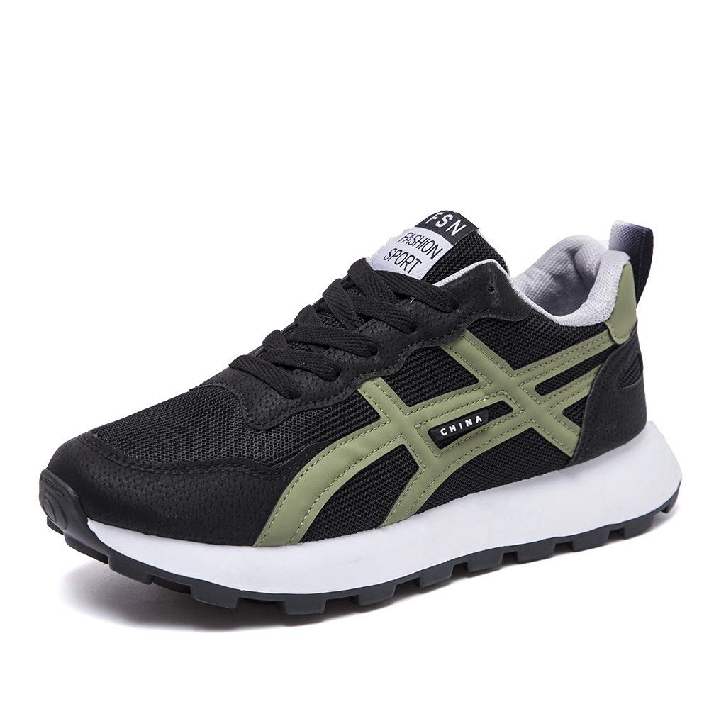 

2024 spring new men s shoes casual fashion versatile non-slip thick-soled Forrest Gump shoes sports running trend board shoes 44 чорний