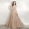 Banquet evening dress women's 1011 new host party dress thin dignified heavy handmade daily dress