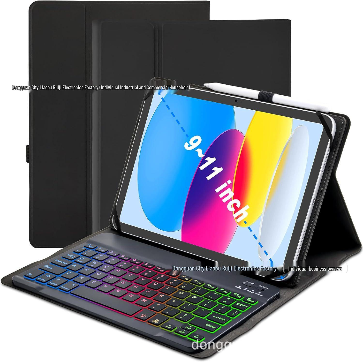 RGB Backlit Bluetooth Keyboard Case for 9-11 Inch Samsung, Huawei, Xiaomi, Lenovo Tablets 9/10/11 inch