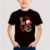 Summer Round Neck 3D Christmas Themed Printed Top Fashionable Casual Short Sleeved Children's Boy T-shirts