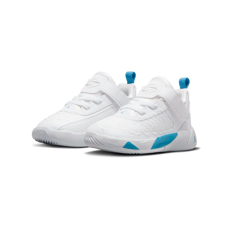 Air Jordan Jordan Luka 1 TD Legend of 7 Baby Sneakers White Neo-Turquoise Bright-Crimson DR6085-104
