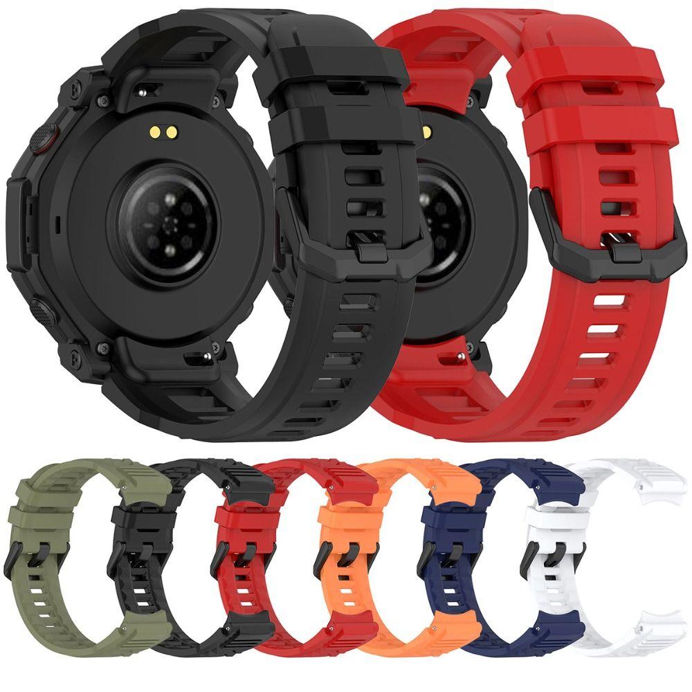 Replacement Silicone Strap Breathable 48mm Smart Watch Band Quick Release Comfortable Watch Accessories for Amazfit T-Rex 3 Pro