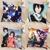 N-Noragami Anime Pillow Covers Cartoon Sofa Decorative Home Double-sided Printing Short Plush Cute Cushion Cover