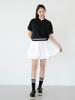 Nitina Shiny Double Flare Skirt Wh