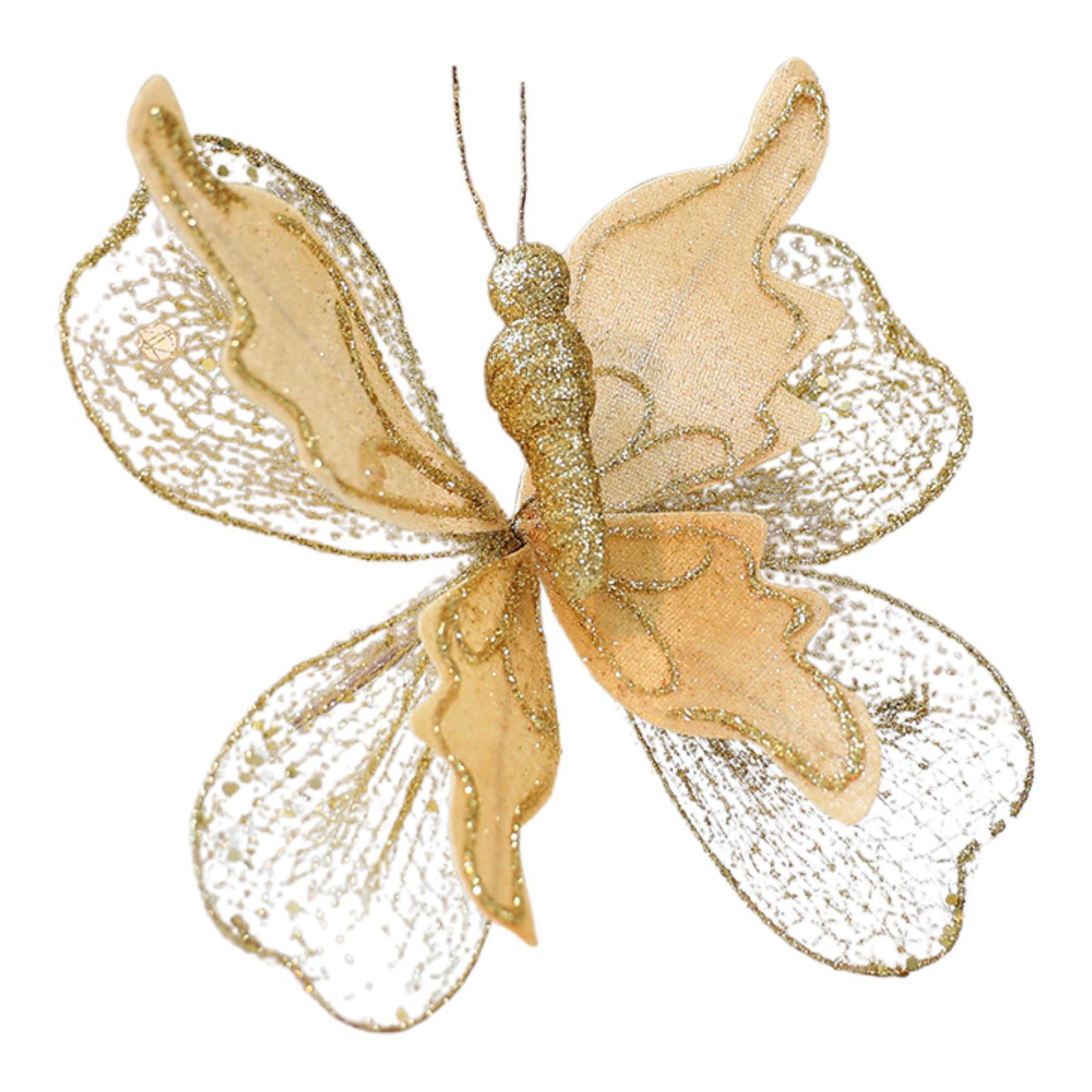 

Фон с бабочками Рождественская елка Подвесное украшение Реквизит для фотосъемки Декорация для вечеринки Дня рождения Блестящее украшение золотой