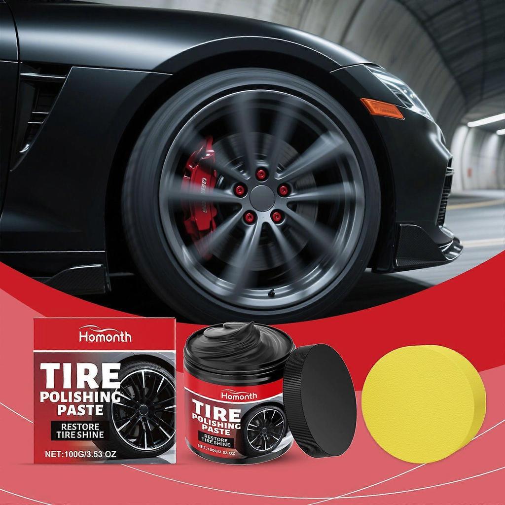 Homonth Tire Polishing Paste Auto Tire Retreading Paste Tire Maintenance Anti-Cracking Portable Polishing Paste