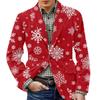 Herren Bedruckter Cord Warmes Taschen-Sakko Strickjacke Herren Freizeitanzug