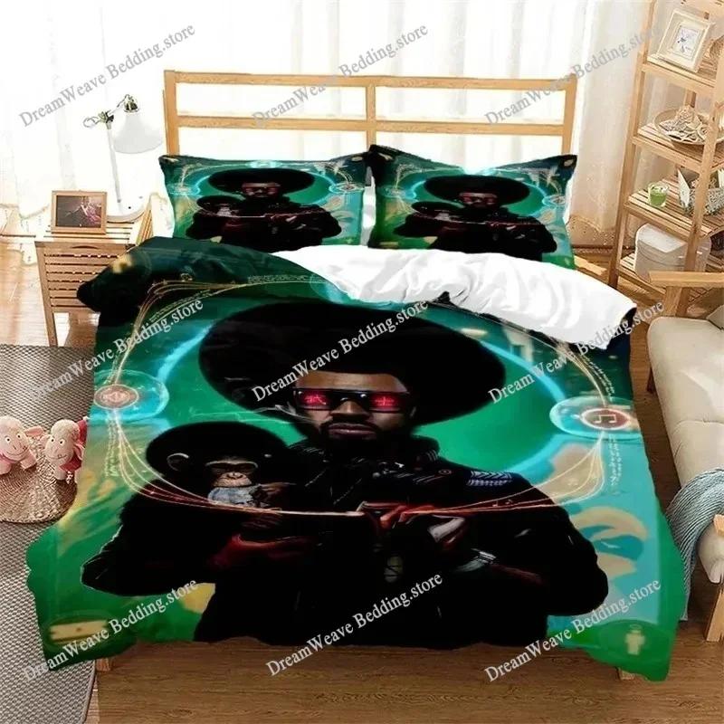 Hiphop Rapper Bedding Set Duvet Cover 3d Bedding Fashion Design Decoration King Duvet Cover Set Double Bed Set Bedding Sets