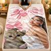 Flannel BlanketAyliva Warm Soft Throw Blanket for Indoor Sofa Bed Living Room Use