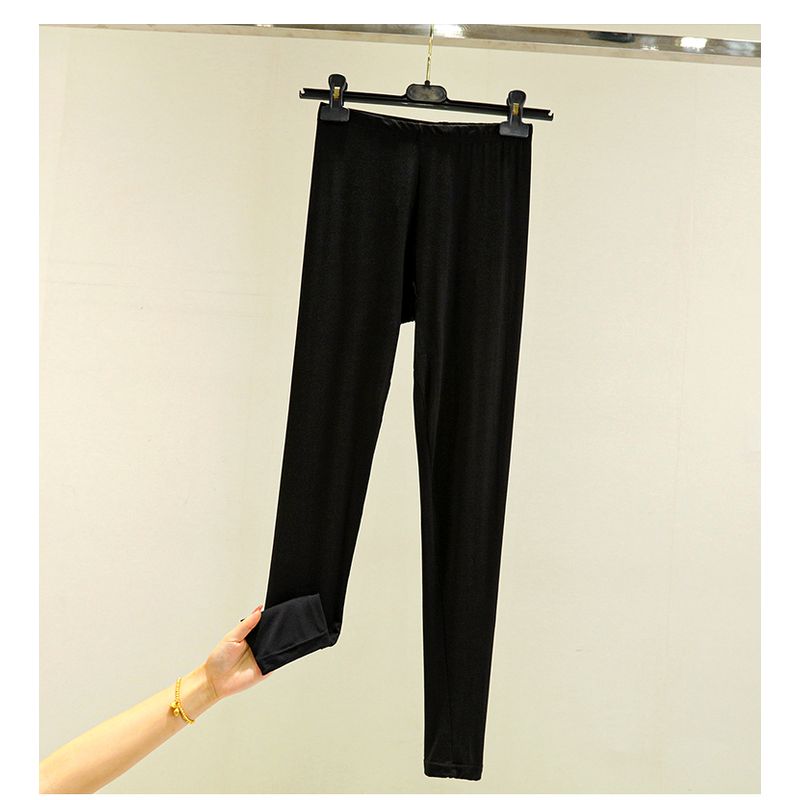 

Тонкие базовые модальные леггинсы Женские Весенняя свободная одежда Бесшовные для йоги Большого размера Эластичные Облегающие С завышенной талией Длинные подштанники Black M (recommended 40.00 kg-55.00 kg