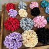 Silk Feeling Hair Tie Flower Ruched Hair Catch Hair Holder Scrunchies Hair Rope