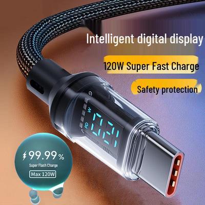 120W Dual Type-C Super Fast Charging Cable for Apple, Huawei, and Honor Laptops