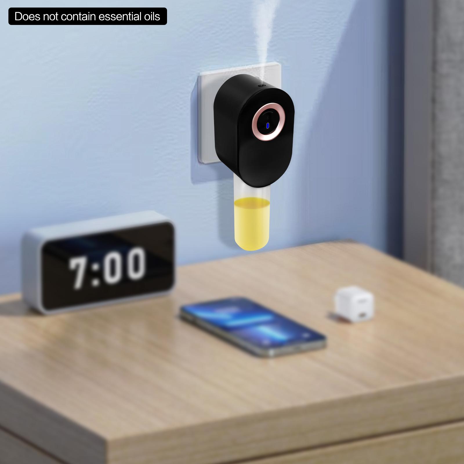 

Smart Wall-Mounted 110ml Aroma Diffuser - Touch Screen & Bluetooth Control, Plug-in Waterless Fragrance Expander for Home Office US чёрный