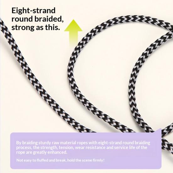 Retractable Dog Leash 16Ft Heavy Duty Nylon Rope Tangle-free Pet Leash Reflective Dog Leash with Handle One Button Control for Small Medium Dogs Walks