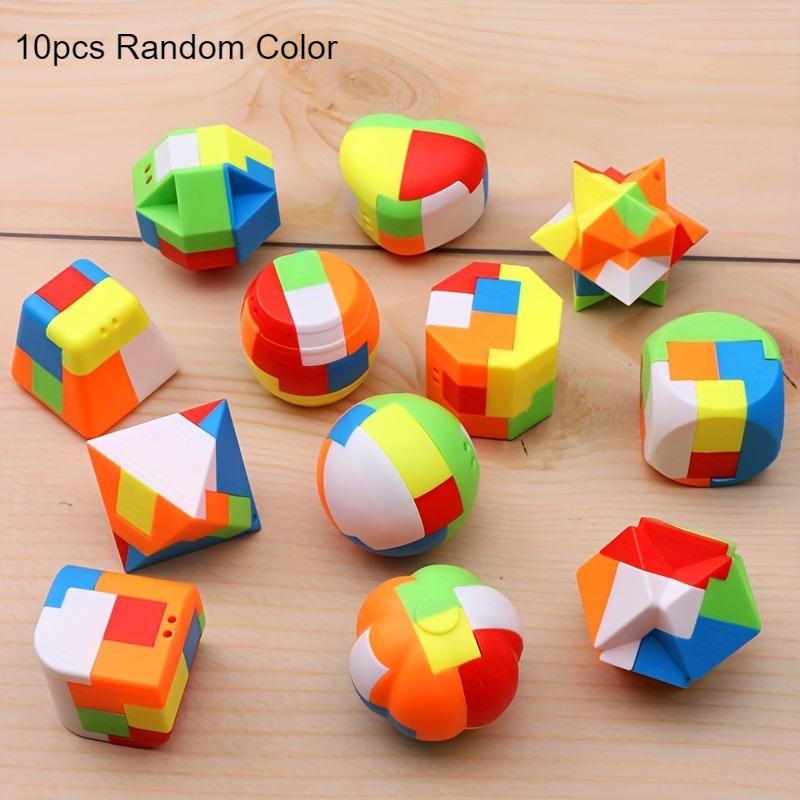 10Pcs Magic Balls Cube Puzzle Maze Birthday Party Favors Student Back To School Gifts Puzzle Luban Lock Random Style