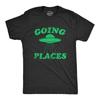 Mens Going Places T Shirt Funny Alien UFO Abduction Joke Tee for Guys
