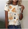 2025 Casual Sports Women's T-shirt Summer New Garden Collar Short Sleeve Geometric Irregular Loose Lightweight Casual