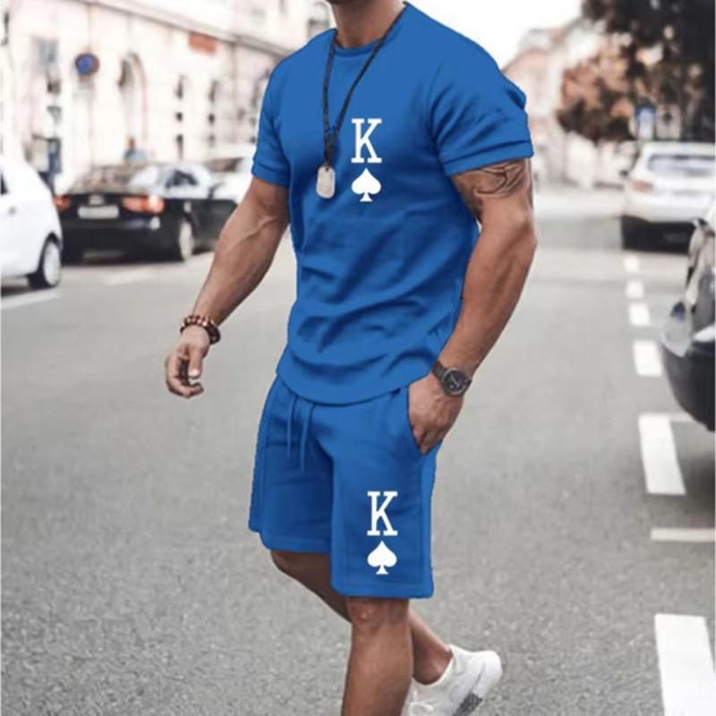 Summer Men's Clothing 3d Printed Man Casual Fashion Short Sleeve Set Man Fashion Printed Short Sleeve Shorts Two-Piece