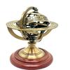 Zodiac Desk Decor Gift, Antique Finish Brass Astrological Armillary Sphere
