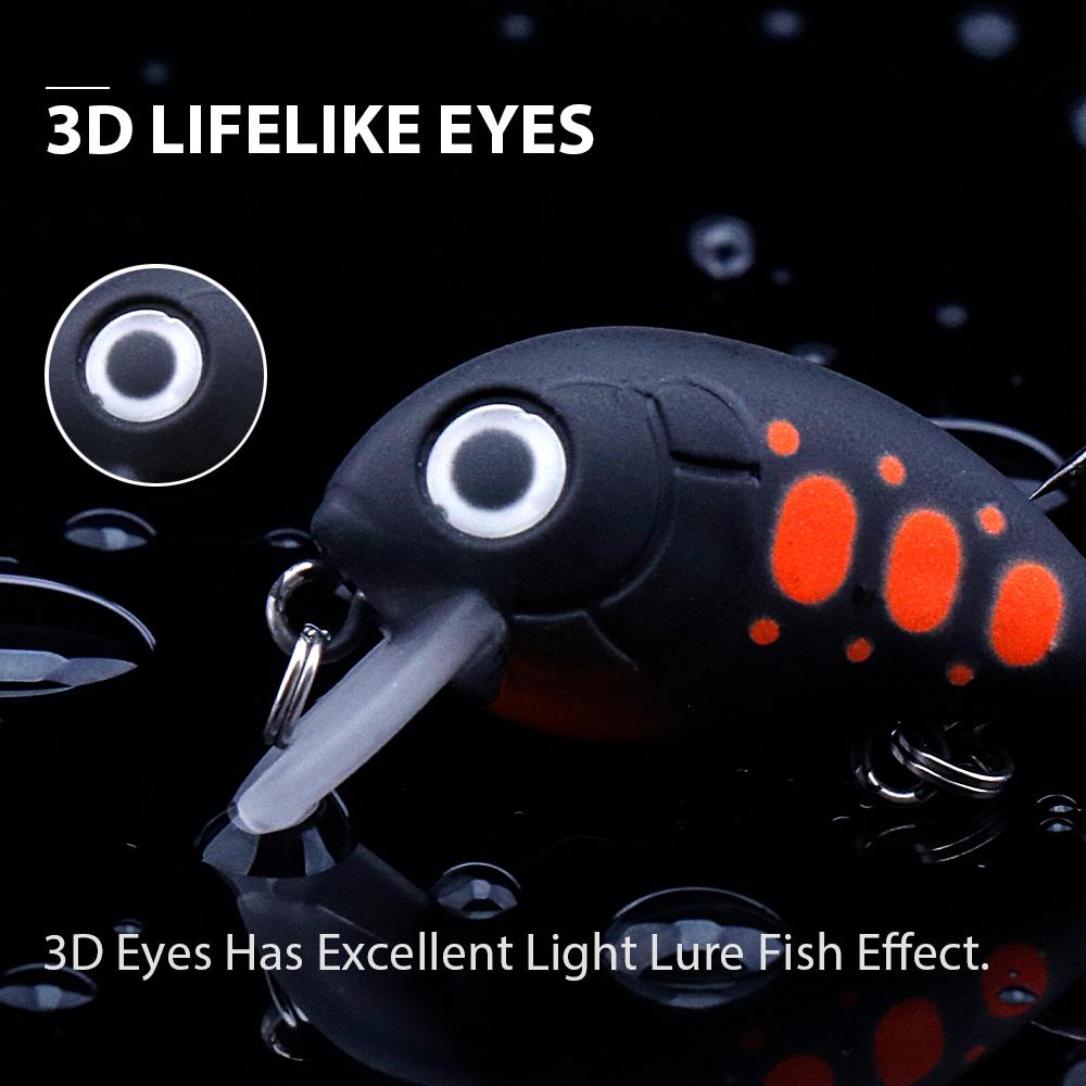 5pcs Mini Crankbait Set 30mm 2g Ultra-Light Floating Wobblers in Pocket Box Pike/Perch Lures