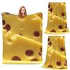 3D Cheese Pattern Variety Design Blankets Soft Warm Flannel Throw Blanket Cover for Bed Living Room Picnic Travel Home Couch