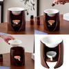 Stylish Ceramic Essential Oil Burners Furnace with Bowl and Tealight Holder Spoon for Aromatherapies and Relaxation