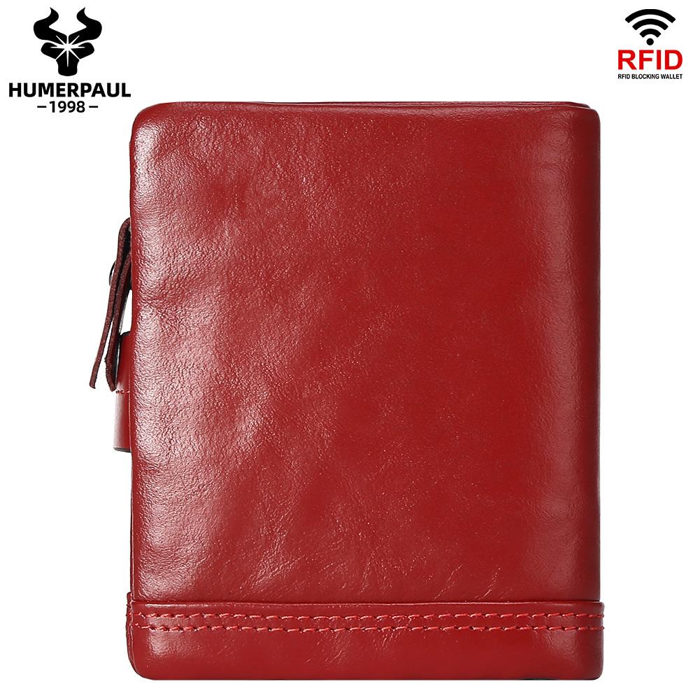 Humerpaul 100% Genuine Leather Men Wallet Coin Purse Small Card Holder PORTFOLIO Portomonee Male Walet Pocket Coffee Money