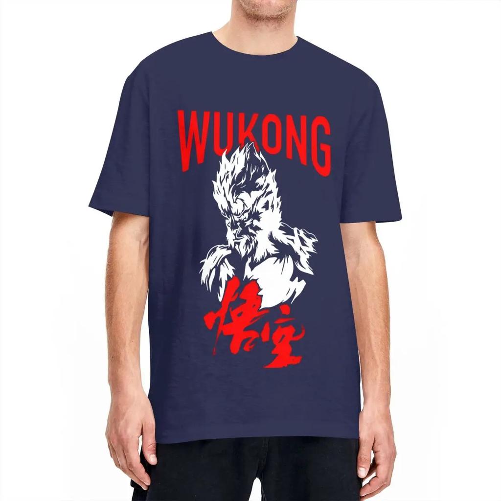 Vintage T-Shirt Black Myth Wukong Game 2024 Cotton T Shirts Trendy Cool Tee Shirt for Male Summer Y2K Basic Short Sleeve Clothes