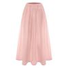 Women Waterproof Vinyl Elastic Waistband Swing Long Skirt Glossy Cover Up Maxi Skirt Clubwear