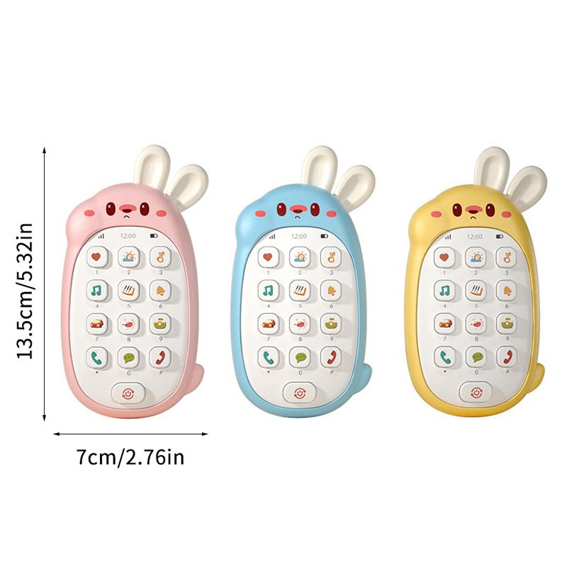 Children'S Rabbit Toys Mobile Phones Baby Chewable Puzzle Multifunctional Music Phone Male And Female Without Battery