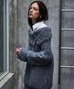 GRIDAJ Mohair Off-Shoulder Loose Fit Pullover_Charcoal