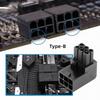 PW-021 2Pcs/Set ATX 6Pin Male to Female 90 Degree Up Down Angled Power Header Adapter for GPU Graphics Card